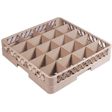 Cup basket tilted 20 compartments K750 x 50 x 10 cm Polypropylene Brown 1
