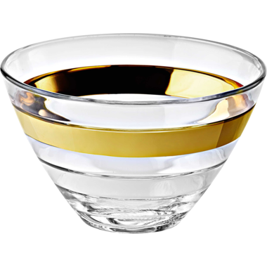Bowl Vidivi Baguette 14 cm 61 cl Transparent Gold Glass 6 stuk(s) 2