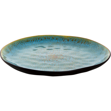 Palmer Bord Lotus 27.5 cm Turquoise Zwart Stoneware 1 stuk(s) 1