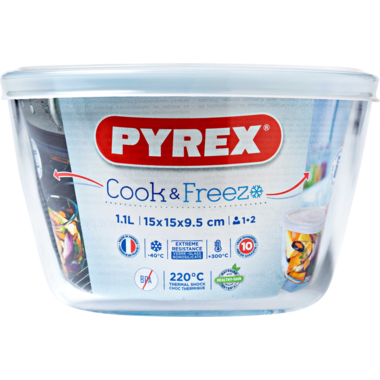 Oven dishes with cover Pyrex Cook&freez 12 x 8.5 cm 60 cl 5