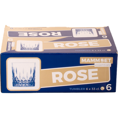 Mammoet Tumbler Rose 33 cl Transparant 6 stuk(s) 3